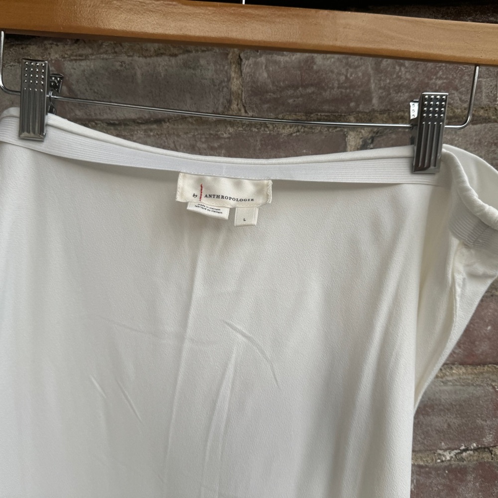 NWT Women’s Anthropologie Tilda Slip Skirt Ivory Cream Large - Picture 8 of 10